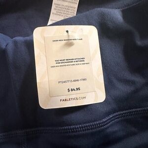 Navy Fabletics flare leggings